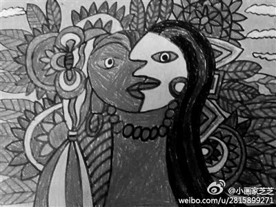自閉癥女孩芝芝的畫作